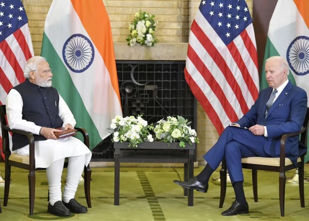 2022年5月，印度总理莫迪与美国总统拜登举行会晤。
