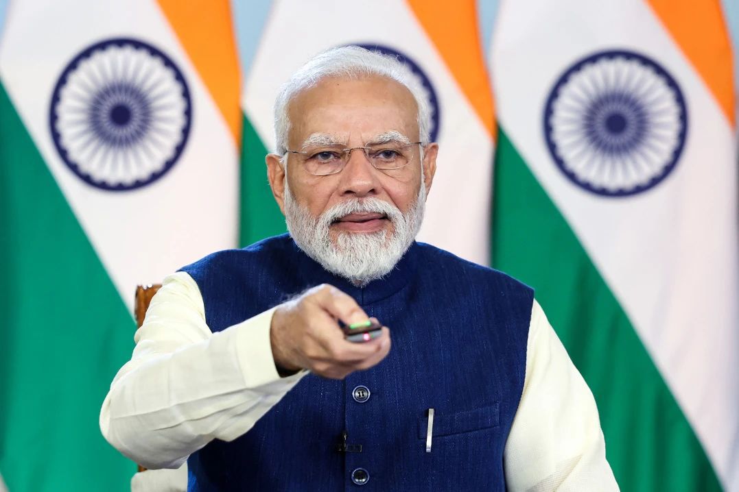2023年11月17日，印度总理莫迪主持第二届“全球南方之声”线上峰会。