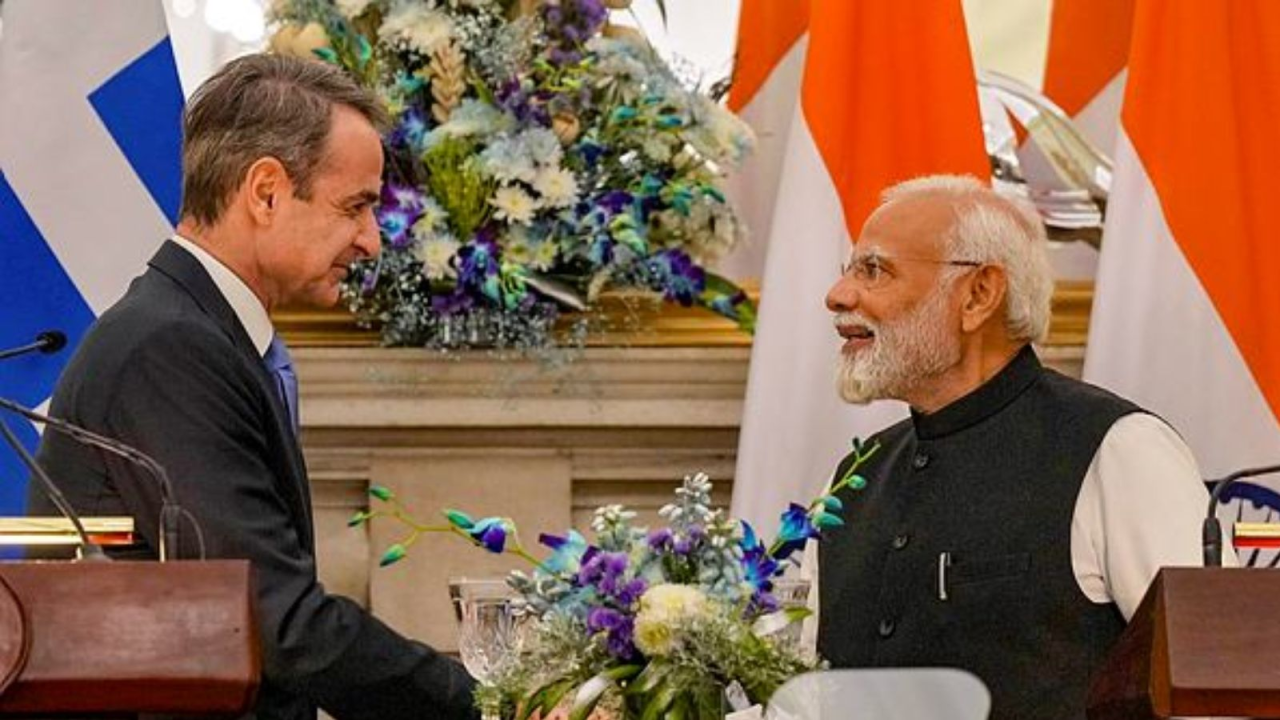 2024年2月21日，印度总理莫迪与希腊总理米佐塔基斯举行会谈。
