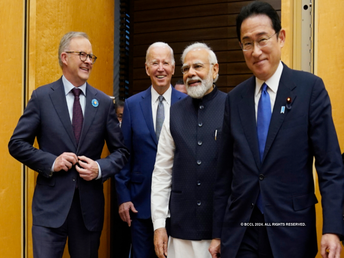 2023年3月27日，美国总统拜登、澳大利亚总理阿尔巴尼斯、印度总理莫迪和日本首相岸田文雄共同出席四方安全对话领导人峰会。